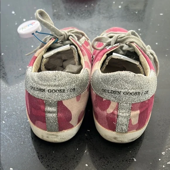 Golden Goose Pink and Silver Sneakers - Picture 5 of 13